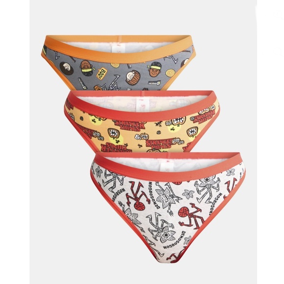 Stranger Things Halloween Thong Panties Underwear 2, 3-Packs Size L - Picture 3 of 7